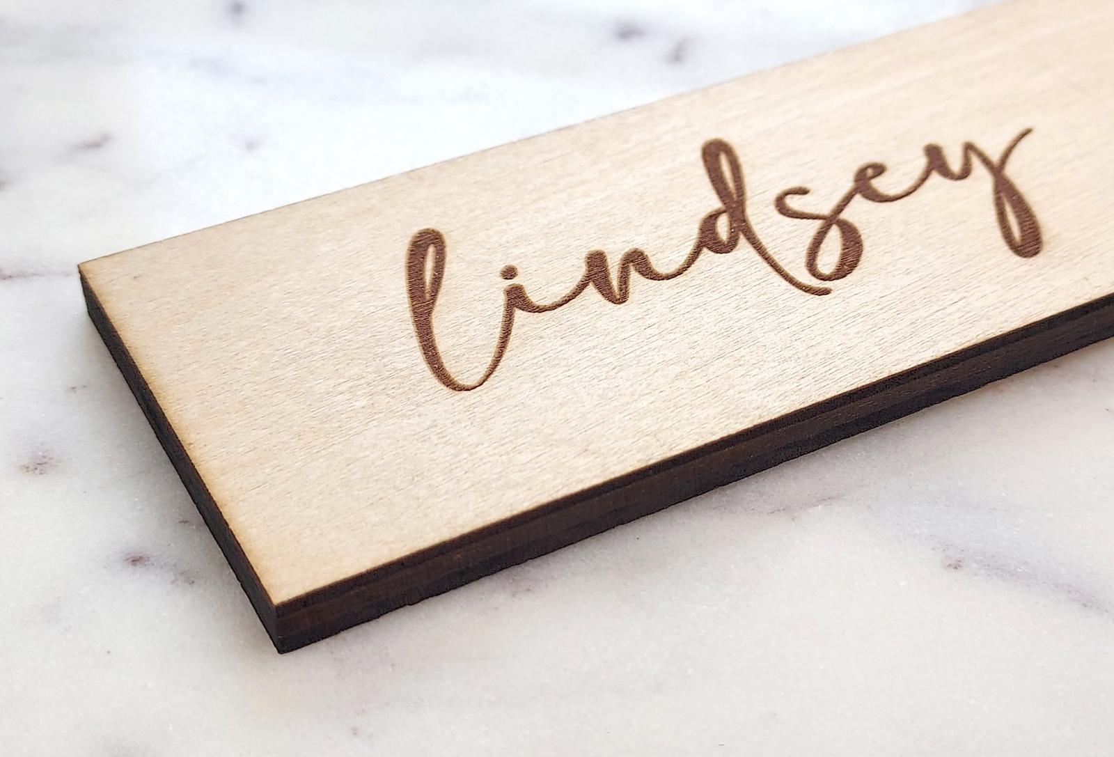 Stocking Tag - Engraved Wood